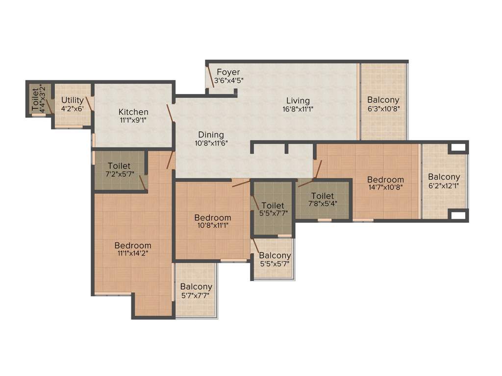 Holiday Bay Castle (3BHK+4T (1,810 sq ft) 1810 sq ft)