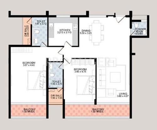 Sardesai Mayflower Enclave (2BHK+2T (1,774 sq ft) 1774 sq ft)