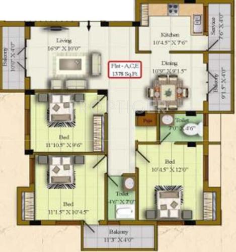 Sowbhagya KCee (3BHK+2T (1,378 sq ft) 1378 sq ft) Sowbhagya KCee (3BHK+2T (1,378 sq ft) 1378 sq ft)