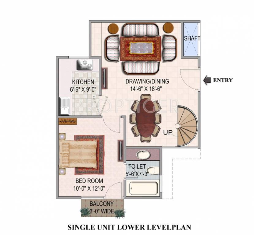 Dhingra Gemini Grove (3BHK+3T (1,280 sq ft) 1280 sq ft)
