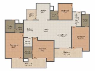 Universal The Taj Towers (4BHK+4T (2,150 sq ft) 2150 sq ft) Universal The Taj Towers (4BHK+4T (2,150 sq ft) 2150 sq ft)