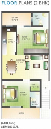 Soni Greens II (2BHK+2T (1,000 sq ft) 1000 sq ft)