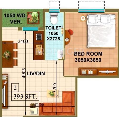 Ambey Vatika (1BHK+1T (512 sq ft) 512 sq ft)