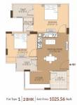 Dhanuka Sunshine Prime (2BHK+2T (1,026 sq ft) 1025.56 sq ft)