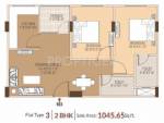 Dhanuka Sunshine Prime (2BHK+2T (1,046 sq ft) 1045.65 sq ft)