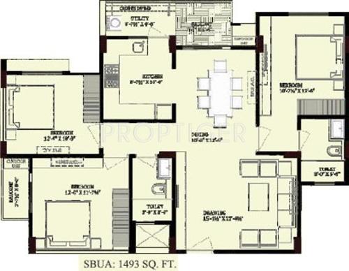 Mahima Regent Park (2BHK+2T (1,493 sq ft) 1493 sq ft) Mahima Regent Park (2BHK+2T (1,493 sq ft) 1493 sq ft)