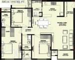 Mahima Regent Park (3BHK+2T (1,592 sq ft) 1592 sq ft)