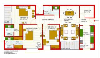 Vision Nirwana Greens (3BHK+3T (1,588 sq ft) + Servant Room 1588 sq ft)