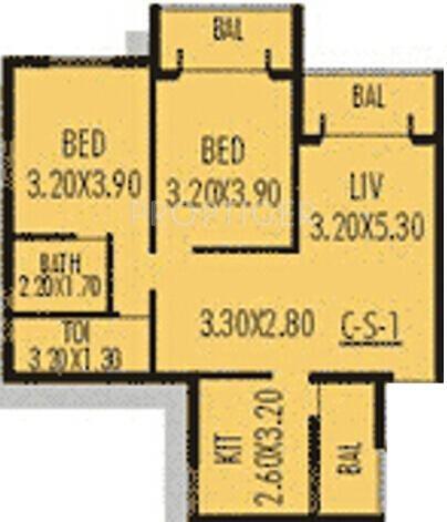  Florida Gardens (2BHK+1T (1,136 sq ft) 1136 sq ft)