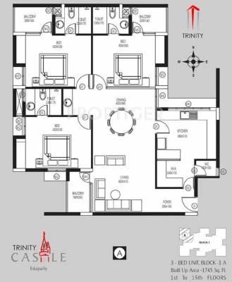 Trinity Castle (3BHK+3T (1,745 sq ft) 1745 sq ft)