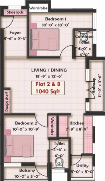 AHFL Imprressions (2BHK+2T (1,040 sq ft) 1040 sq ft) AHFL Imprressions (2BHK+2T (1,040 sq ft) 1040 sq ft)