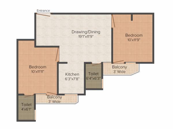 RLB Casa (2BHK+2T (842 sq ft) 842 sq ft) RLB Casa (2BHK+2T (842 sq ft) 842 sq ft)