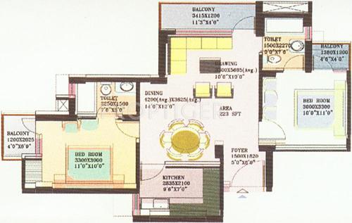Flat Owners Association Media Majestic Tower (2BHK+2T (1,180 sq ft) 1180 sq ft)