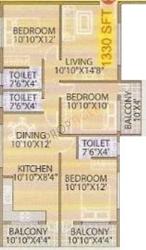 Bilad Willow (3BHK+3T (1,330 sq ft) 1330 sq ft) Bilad Willow (3BHK+3T (1,330 sq ft) 1330 sq ft)