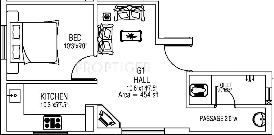 Vesta Park View (1BHK+1T (454 sq ft) 454 sq ft) Vesta Park View (1BHK+1T (454 sq ft) 454 sq ft)