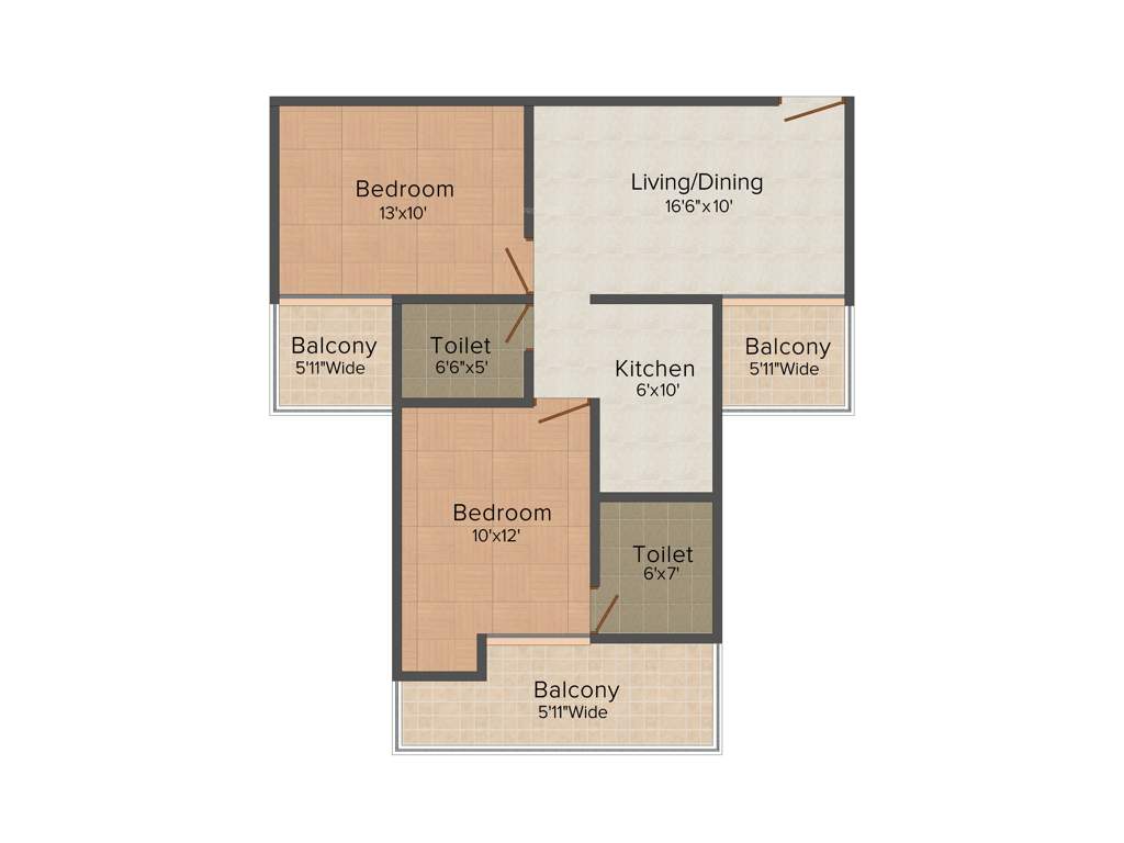 Skardi Greens (2BHK+2T (1,125 sq ft) 1125 sq ft)