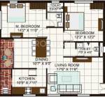 Technopolis Solitaire Abode (2BHK+2T (1,215 sq ft) 1215 sq ft)