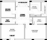 Technopolis Solitaire Richmond (2BHK+2T (1,165 sq ft) 1165 sq ft)