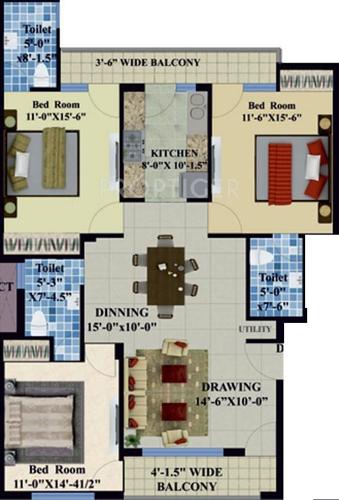 Hanumanta Sunshine (3BHK+3T (2,200 sq ft) 2200 sq ft) Hanumanta Sunshine (3BHK+3T (2,200 sq ft) 2200 sq ft)