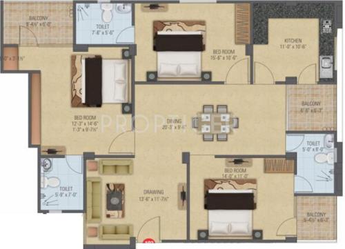 Parwani Chandra Prabha Residency (3BHK+3T (1,774 sq ft) 1774 sq ft) Parwani Chandra Prabha Residency (3BHK+3T (1,774 sq ft) 1774 sq ft)