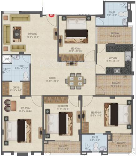 Parwani Chandra Prabha Residency (4BHK+3T (2,241 sq ft) 2241 sq ft) Parwani Chandra Prabha Residency (4BHK+3T (2,241 sq ft) 2241 sq ft)