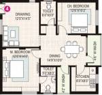 Technopolis Solitaire Harmony (2BHK+2T (1,180 sq ft) 1180 sq ft)