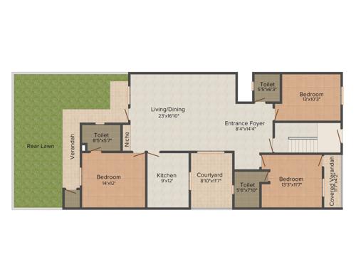 Emaar The Bungalows (3BHK+3T (1,700 sq ft) 1700 sq ft) Emaar The Bungalows (3BHK+3T (1,700 sq ft) 1700 sq ft)