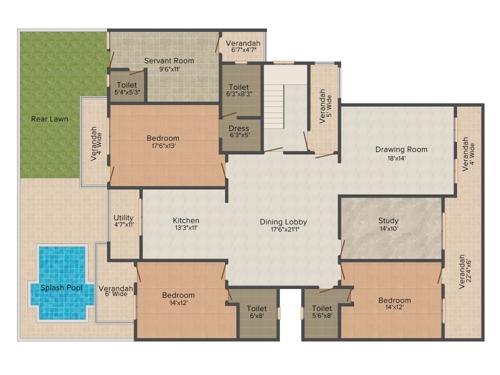 Emaar The Bungalows (3BHK+3T (2,750 sq ft) Study Room 2750 sq ft) Emaar The Bungalows (3BHK+3T (2,750 sq ft) Study Room 2750 sq ft)