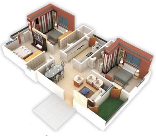 Ashtavinayak Empire Shankarpur (3BHK+3T (974 sq ft) 974 sq ft)