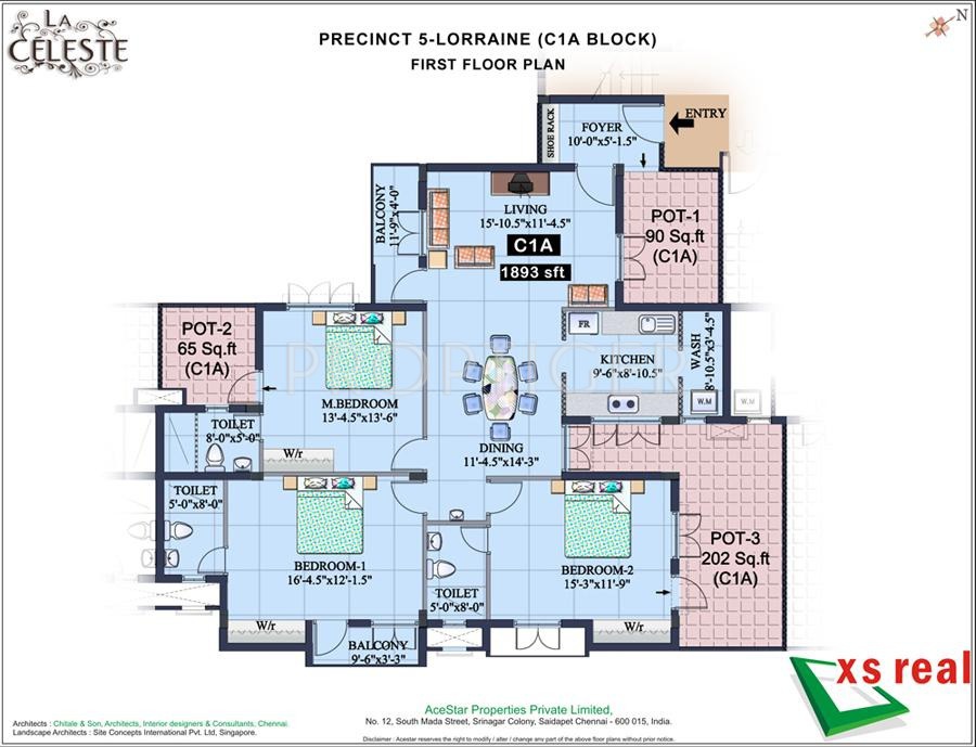 XS La Celeste (3BHK+3T (1,893 sq ft) 1893 sq ft)