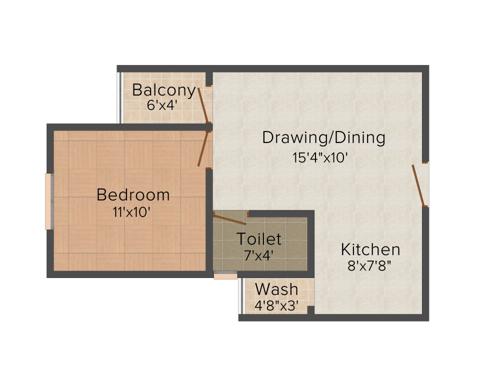 Vastu Siddhivinayak Apartment (1BHK+1T (582 sq ft) 582 sq ft)