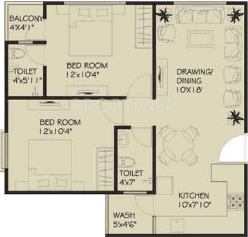 28 2bhk House Plan In 900 Sq Ft