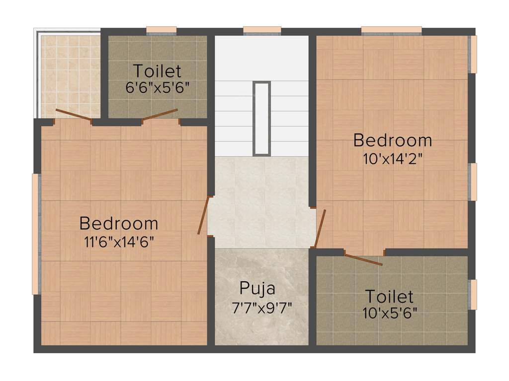 Shree Rang Pineapple (4BHK+4T (2,520 sq ft)   Pooja Room 2520 sq ft)