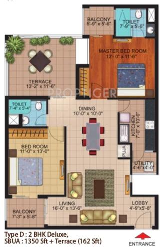 Kapis Pearl Residency (2BHK+2T (1,350 sq ft) 1350 sq ft)