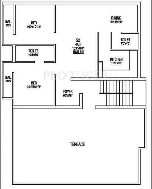 Vesta Gnanam (2BHK+2T (1,026 sq ft) 1026 sq ft)