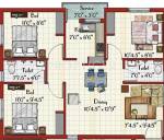 Annai Arisha (3BHK+2T (1,215 sq ft) 1215 sq ft)