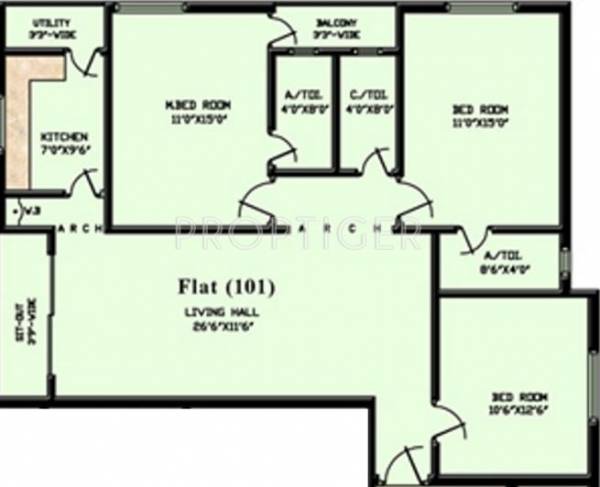 Trust Times Enclave (3BHK+3T (1,461 sq ft) 1461 sq ft) Trust Times Enclave (3BHK+3T (1,461 sq ft) 1461 sq ft)