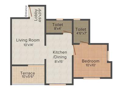 670 Sq Ft 1 Bhk Floor Plan Image Sukhwani Associates Gracia Available For Sale Proptiger Com