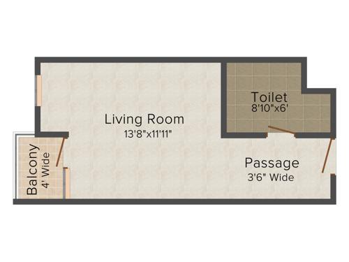 Paarth NU (1BHK+1T (540 sq ft) 540 sq ft)