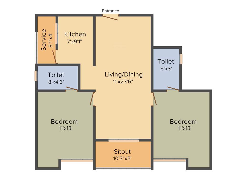 Kgeyes Padmalayam (2BHK+2T (1,137 sq ft) 1137 sq ft)
