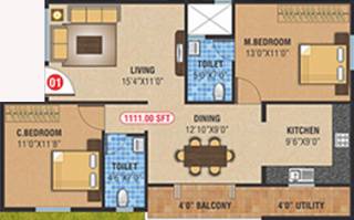 MBM Elite (2BHK+2T (1,111 sq ft) 1111 sq ft) MBM Elite (2BHK+2T (1,111 sq ft) 1111 sq ft)