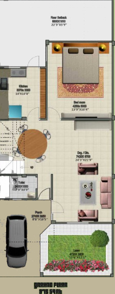 city villa Floor Plan Ground Floor Plan