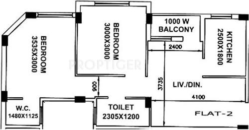 BGA Amrita Tushti (2BHK+2T (775 sq ft) 775 sq ft)