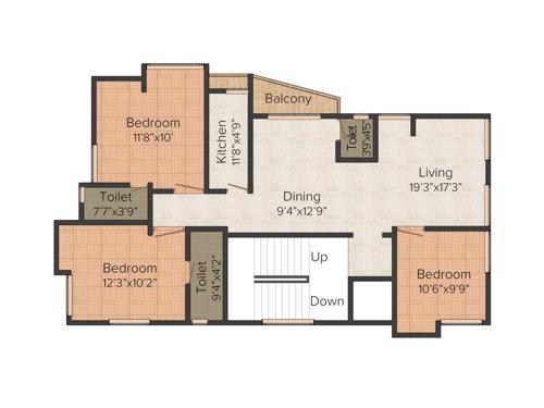 BGA Lakeshore (3BHK+3T (1,492 sq ft) 1492 sq ft) BGA Lakeshore (3BHK+3T (1,492 sq ft) 1492 sq ft)