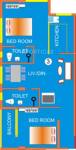 Floor Plan (2BHK+2T) BGA Realtors Aloloka Madhulika Floor Plan (2BHK+2T)