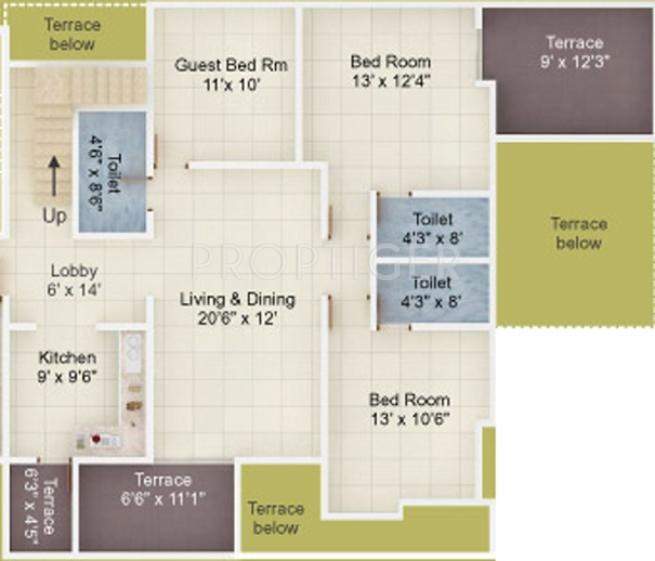 KFP Fortune 108 (3BHK+3T (2,710 sq ft) 2710 sq ft)