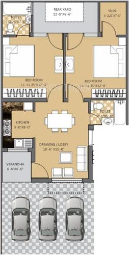 Deeksha KCR Town (2BHK+2T (876 sq ft) 876 sq ft) Deeksha KCR Town (2BHK+2T (876 sq ft) 876 sq ft)