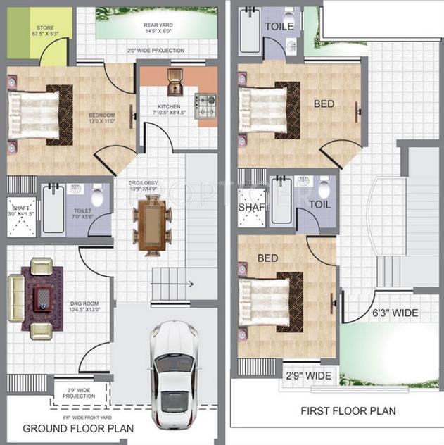 Deeksha KCR Town Vilas (3BHK+3T (1,632 sq ft) 1632 sq ft)