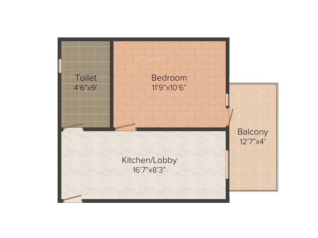 RTS Katyani Hill View (1BHK+1T (472 sq ft) 472 sq ft)