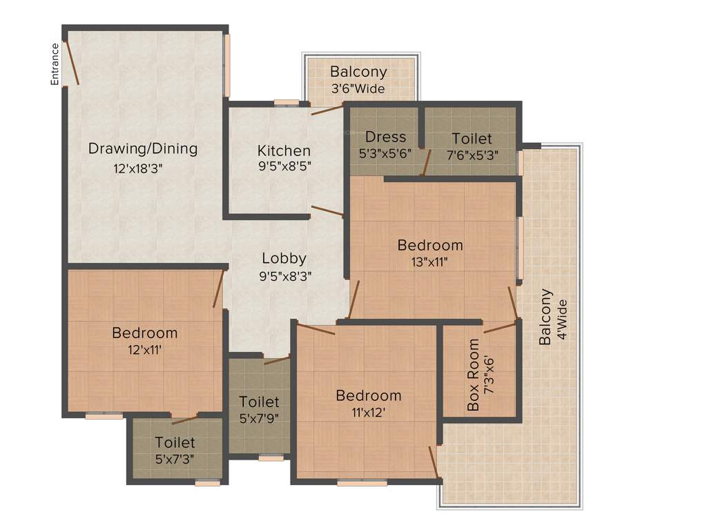 Deeksha Shri Bankey Bihari Dham (3BHK+3T (1,676 sq ft) 1676 sq ft)